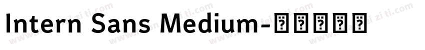 Intern Sans Medium字体转换